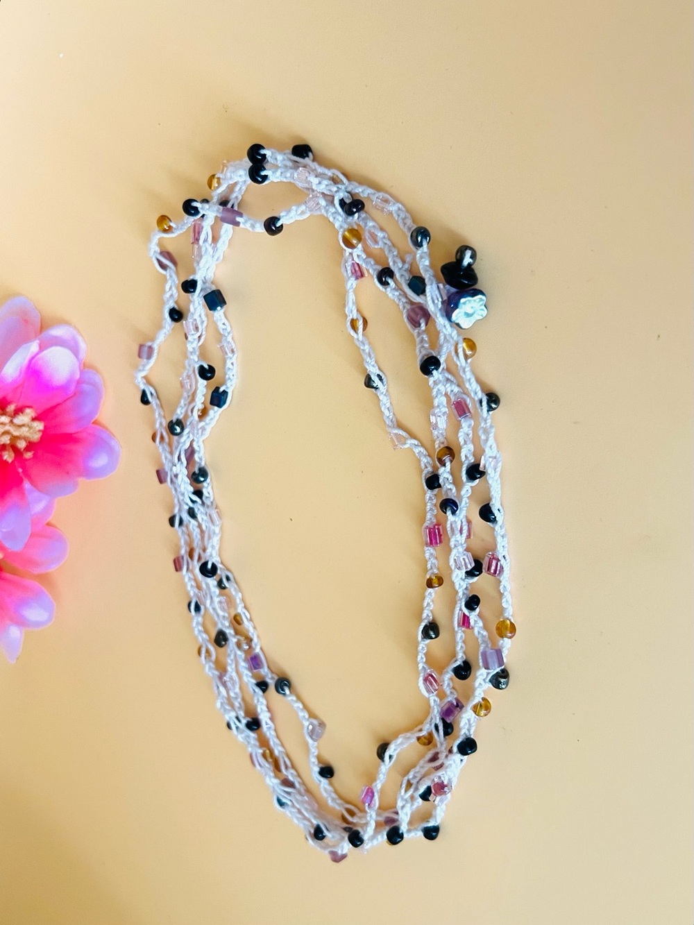 Multicolor Beaded crochet Necklace